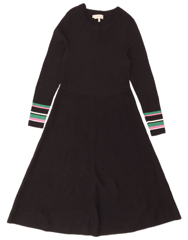 Abito maglione a maniche lunghe da donna Hobbs UK 16 Lana merino a righe nere grandi