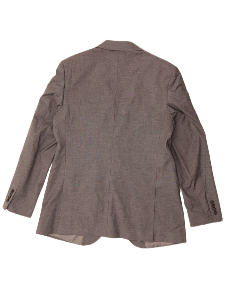 Giacca blazer a 2 bottoni Marks & Spencer da uomo UK 44 XL poliestere grigio