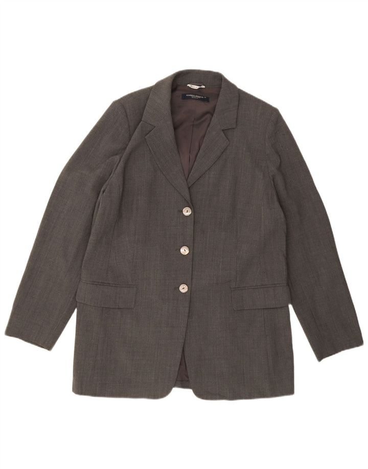 Giacca blazer da donna a 3 bottoni Marina Rinaldi taglia 25 grande poliestere grigio