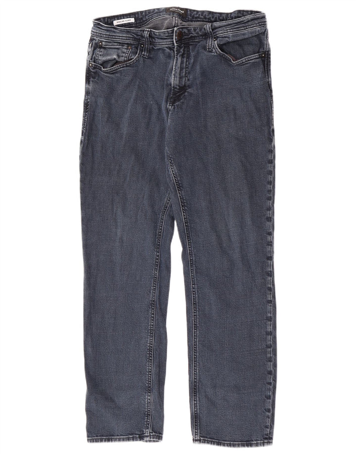 Jeans dritti regolari da uomo Jack & Jones Clark W34 L29 cotone blu