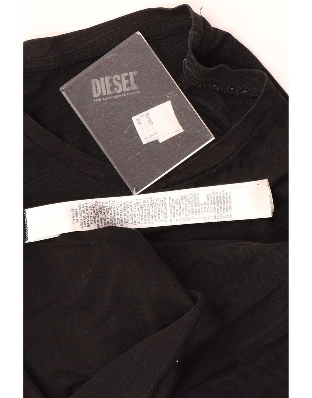 T-shirt da uomo Diesel Top grande in cotone nero