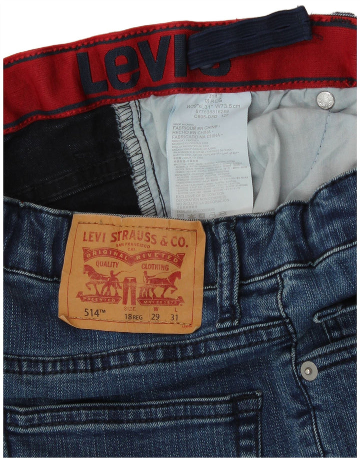Levi's Boys 514 Jeans dritti 15-16 anni W29 L31 Cotone blu