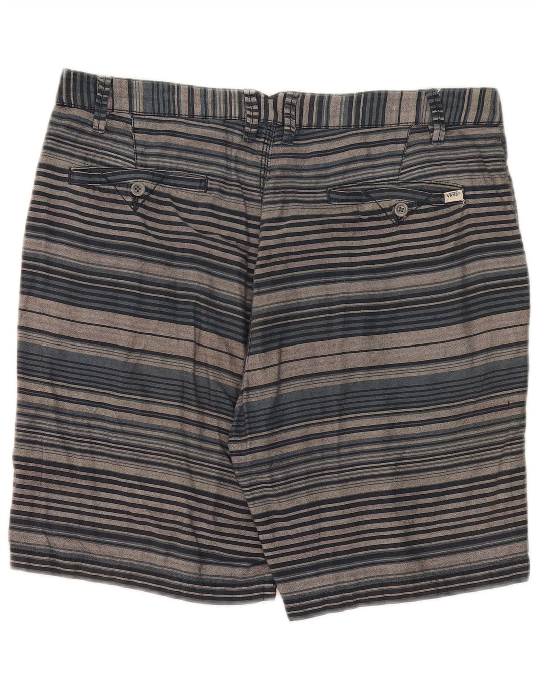 Pantaloncini casual da uomo Vans W34 grandi in cotone a righe blu