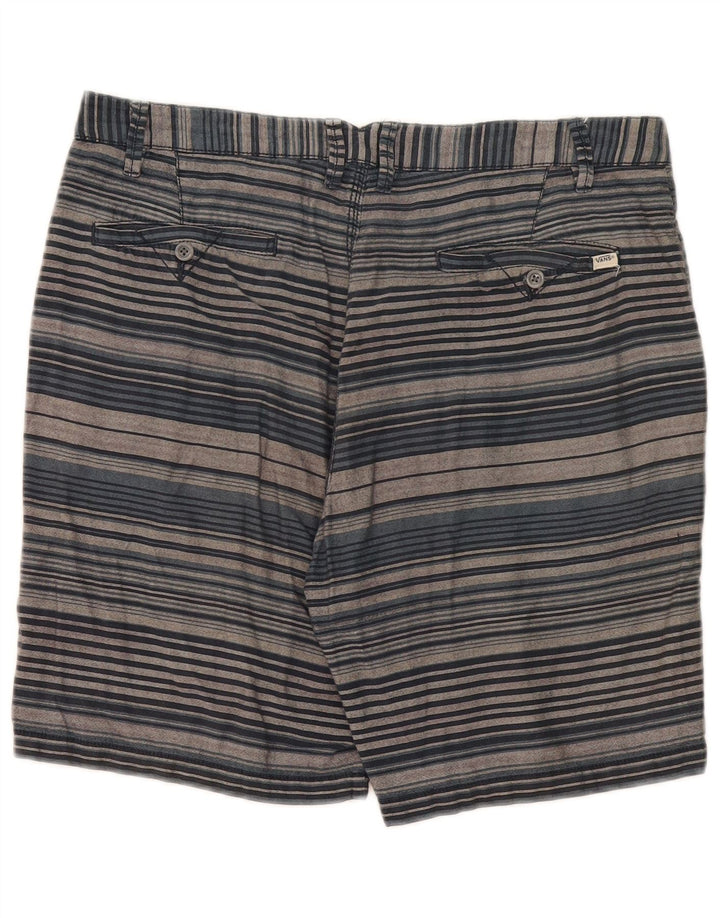 Pantaloncini casual da uomo Vans W34 grandi in cotone a righe blu