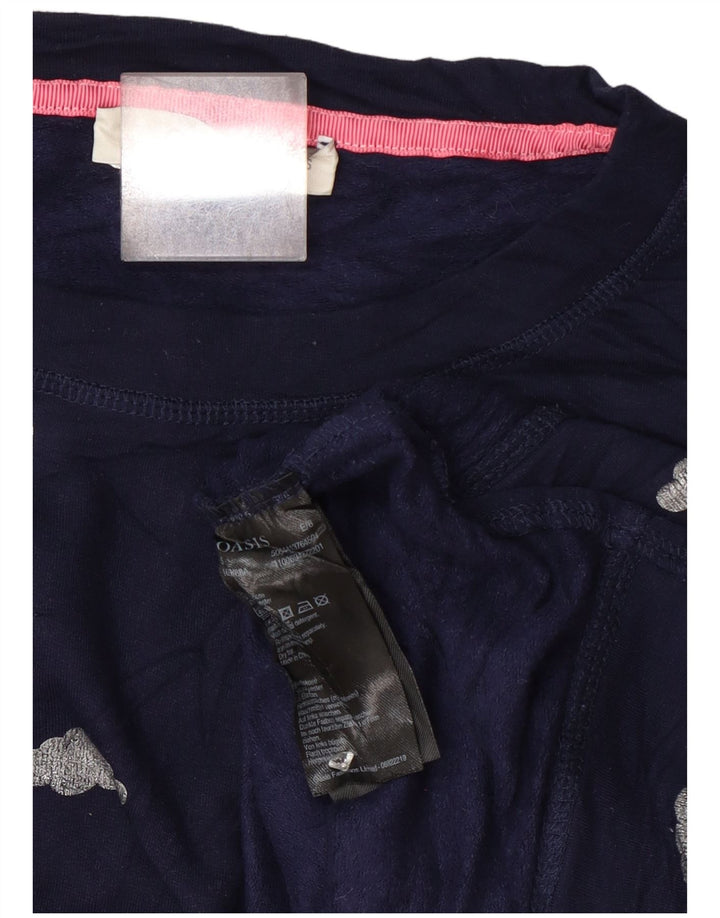 Felpa oversize con grafica da donna Oasis UK 10 Small Blu Navy