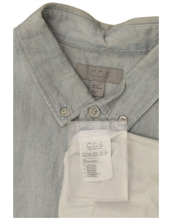 Camicia Cos da uomo in denim piccola blu Lyocell