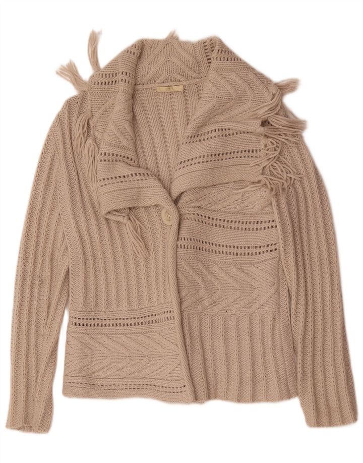 Maglione cardigan da donna Marks & Spencer UK 14 grande acrilico grigio
