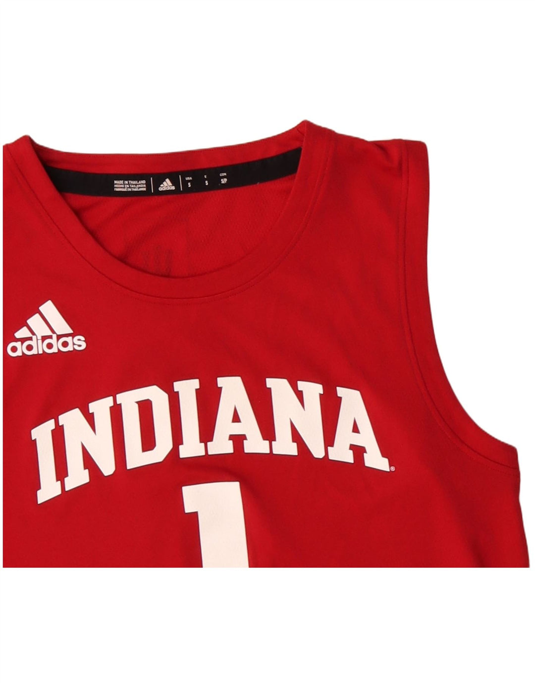 Canotta ADIDAS da uomo con grafica Indiana, piccola, in poliestere rosso