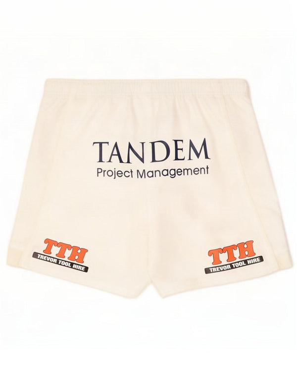 Canterbury Pantaloncini sportivi con grafica da uomo UK 42 Large Poliestere bianco sporco