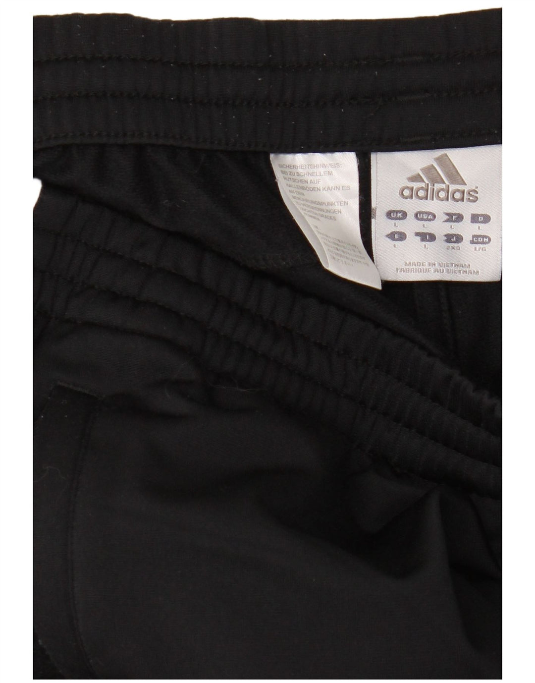 Pantaloni da tuta da uomo Adidas Large neri in poliestere
