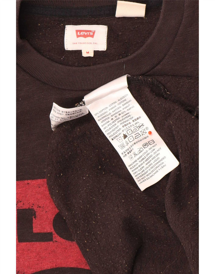 Levi's Felpa grafica da uomo in cotone nero medio