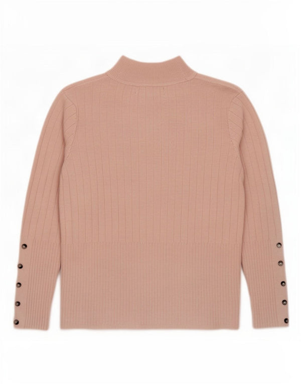 Maglione maglione a collo alto da donna Marks & Spencer UK 12 Rosa medio
