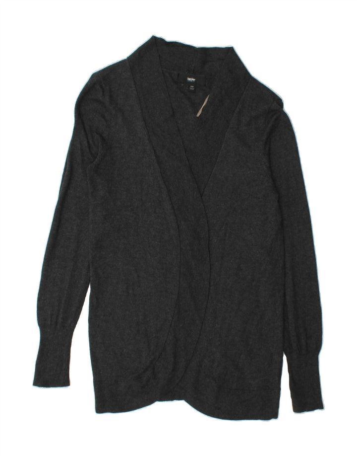MOSSIMO Womens Longline Cardigan Sweater UK 12 Medium Grey Nylon Vintage Mossimo and Second-Hand Mossimo from Messina Hembry 