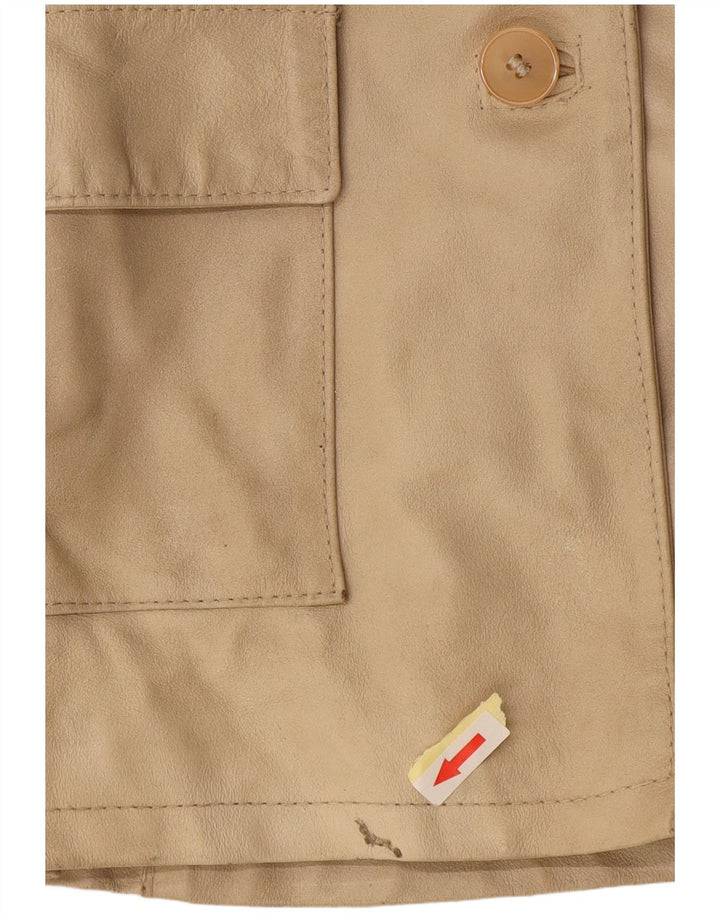 Giacca in pelle da donna Viamaestra UK 12 Pelle beige media