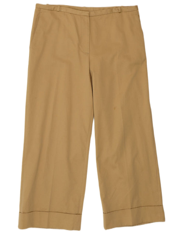 Pantaloni chino a vita alta da donna Massimo Dutti EU 44 XL W34 L28 Beige