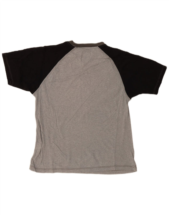 T-shirt da uomo Champion Top XL in cotone color block grigio