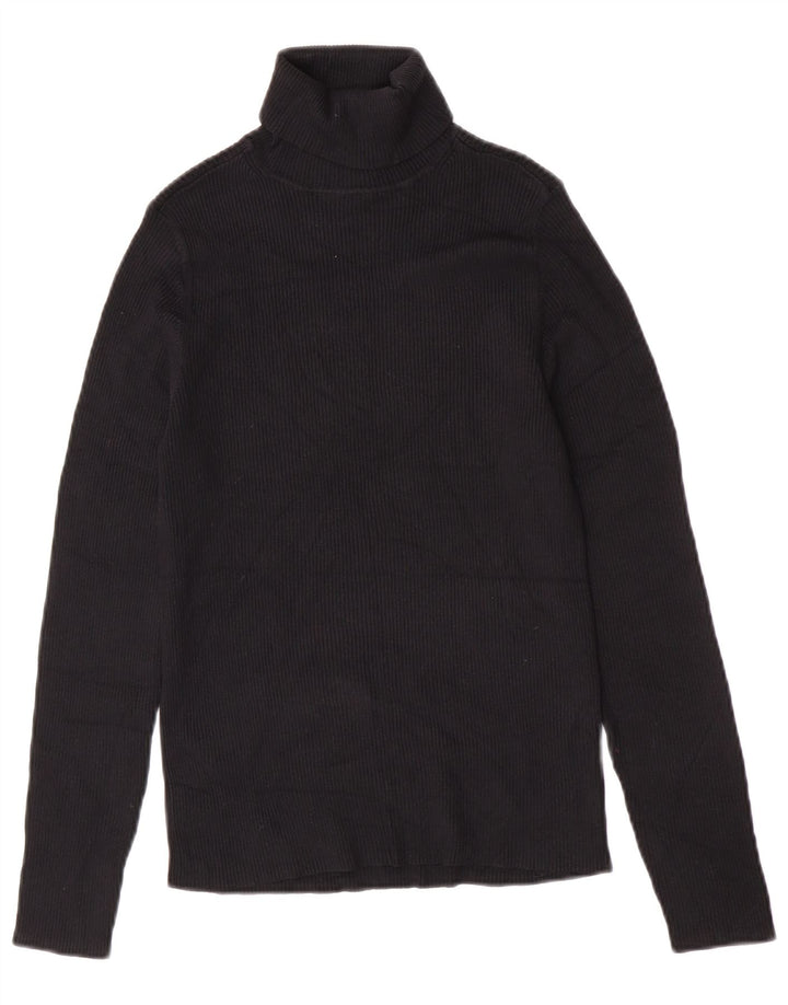 Maglione maglione a collo alto da donna Marks & Spencer UK 12 medio nero