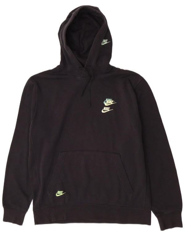 Felpa con cappuccio da uomo Nike Large in cotone nero