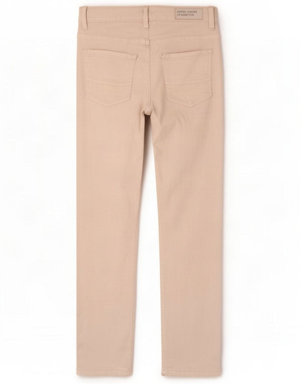 Jeans slim da donna Benetton W30 L32 cotone bianco