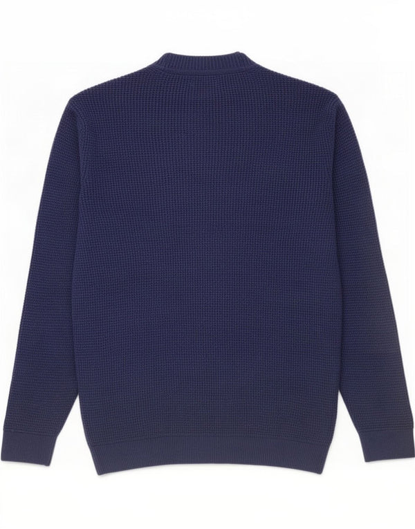 Maglione da uomo Zara con collo alto e maglione grande in poliestere blu navy