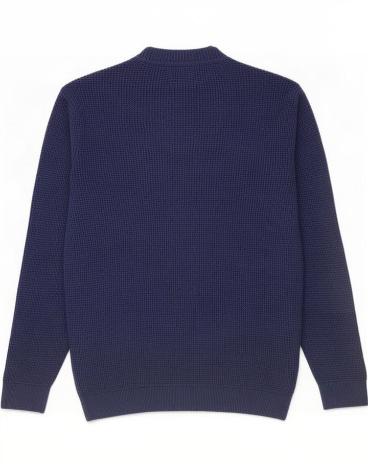 Maglione da uomo Zara con collo alto e maglione grande in poliestere blu navy
