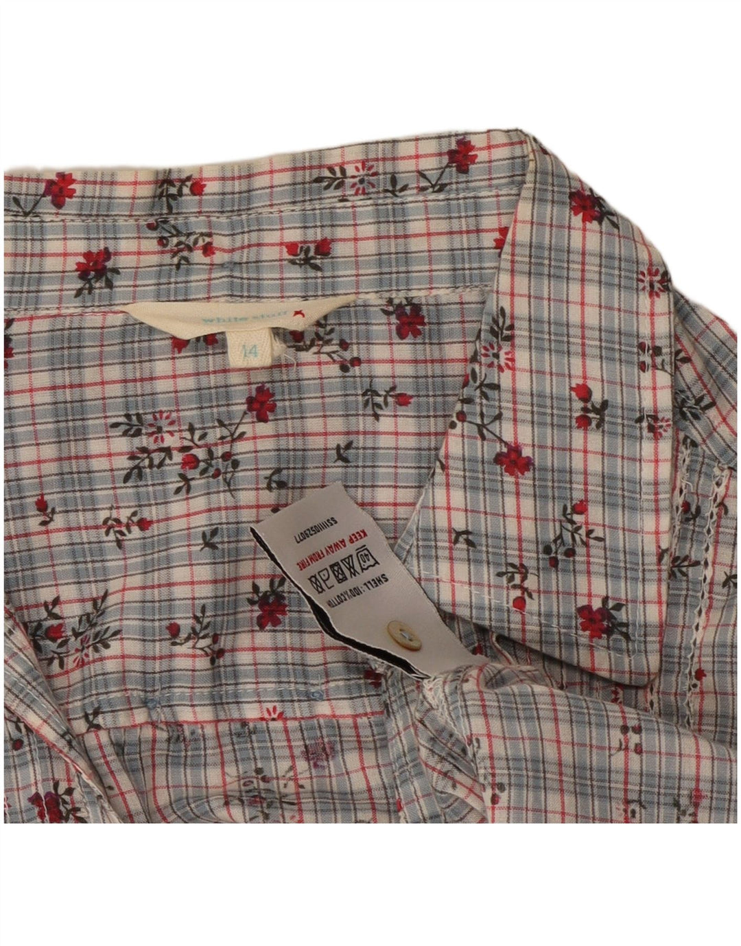 Camicetta da donna White Stuff UK 14 Cotone floreale grigio medio