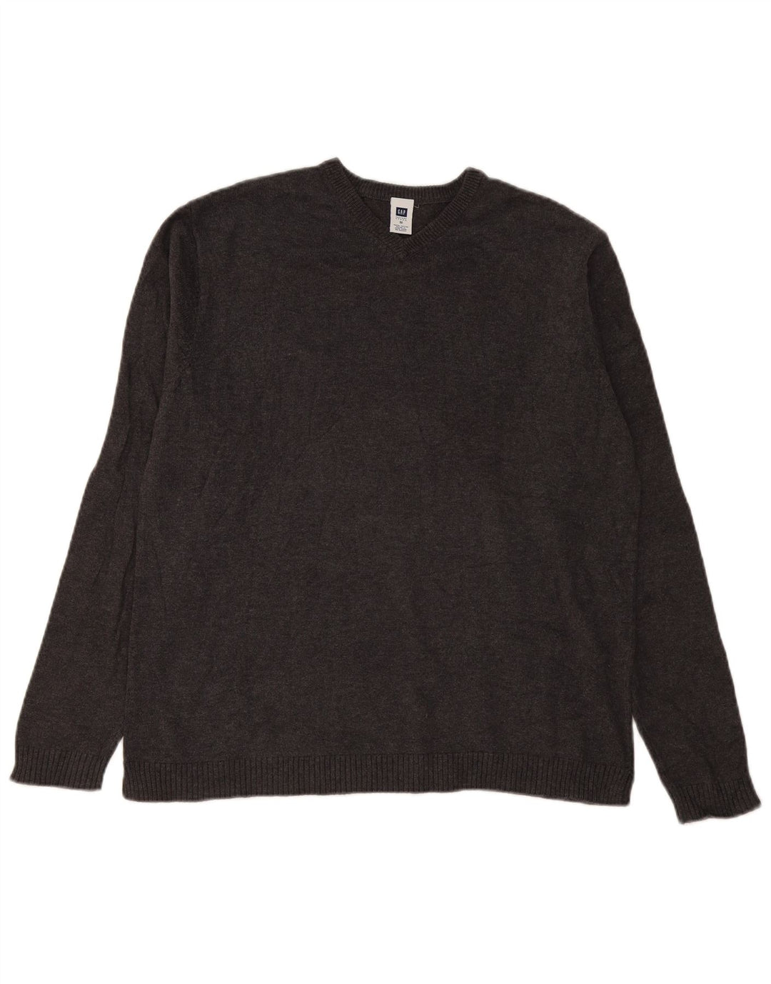 Maglione da uomo con scollo a V Gap in cotone grigio medio
