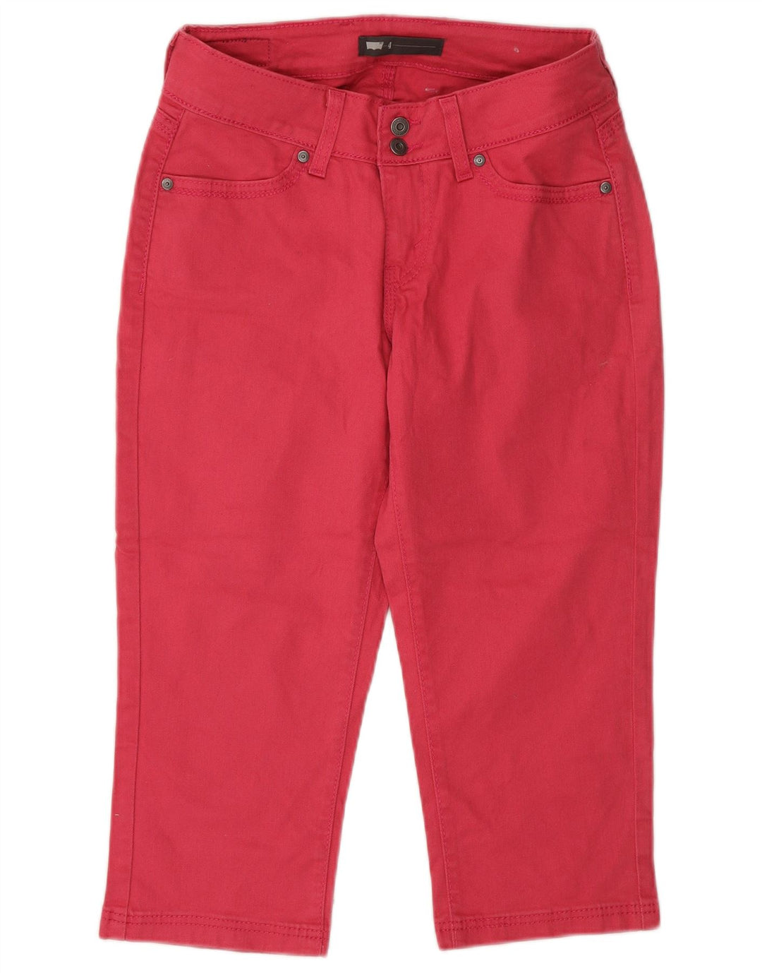 Jeans Capri da donna Levi's US 4 Small W27 L20 Cotone rosa