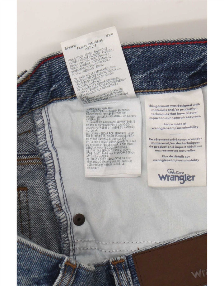Jeans dritti da uomo Wrangler W38 L27 cotone blu