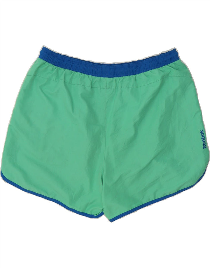 REEBOK Mens Graphic Swimming Shorts XL Turquoise Polyester Vintage Reebok and Second-Hand Reebok from Messina Hembry 