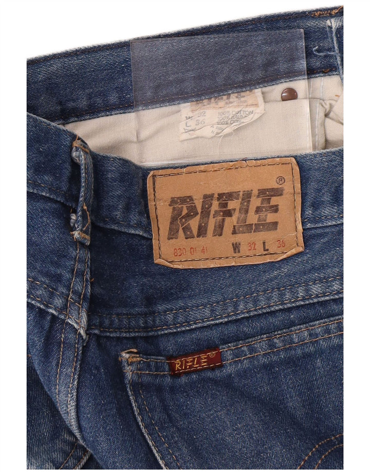 RIFLE Mens Straight Jeans W32 L28 Blue Cotton