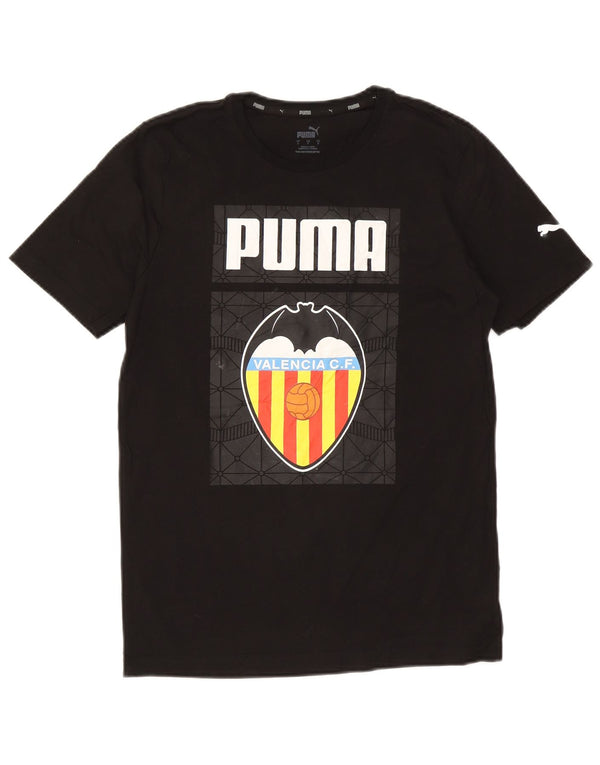 T-shirt grafica Puma da uomo Valencia, piccola, in cotone nero