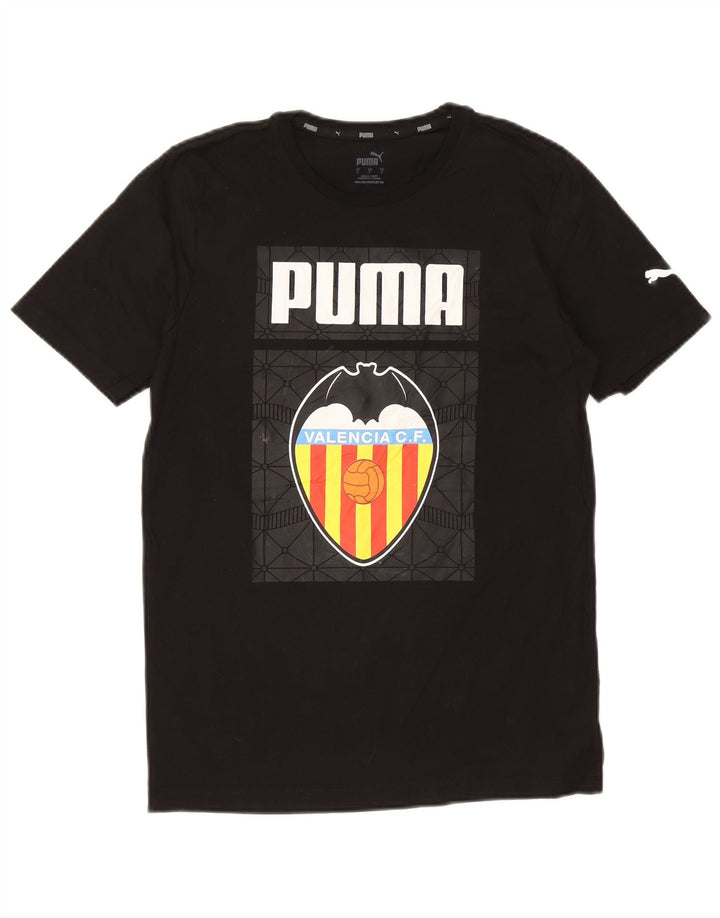 T-shirt grafica Puma da uomo Valencia, piccola, in cotone nero