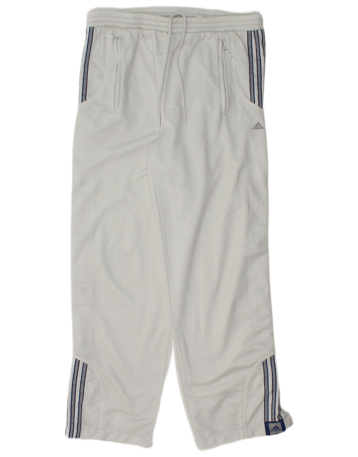 Pantaloni da tuta da uomo ADIDAS poliestere bianco medio