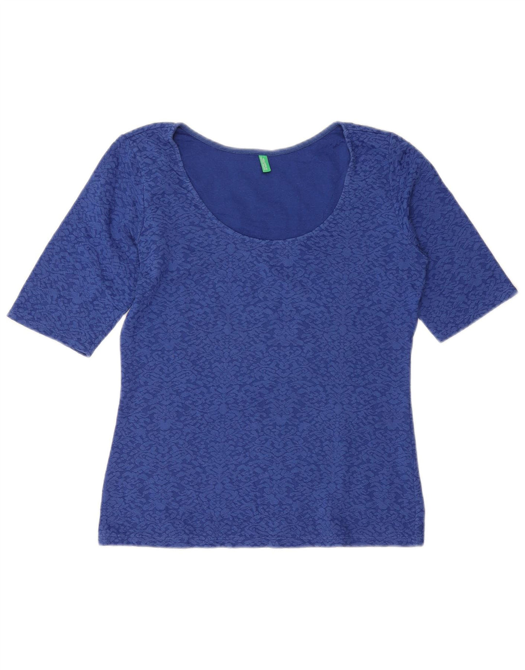 BENETTON Camicetta da donna Top UK 12 Cotone Paisley blu medio