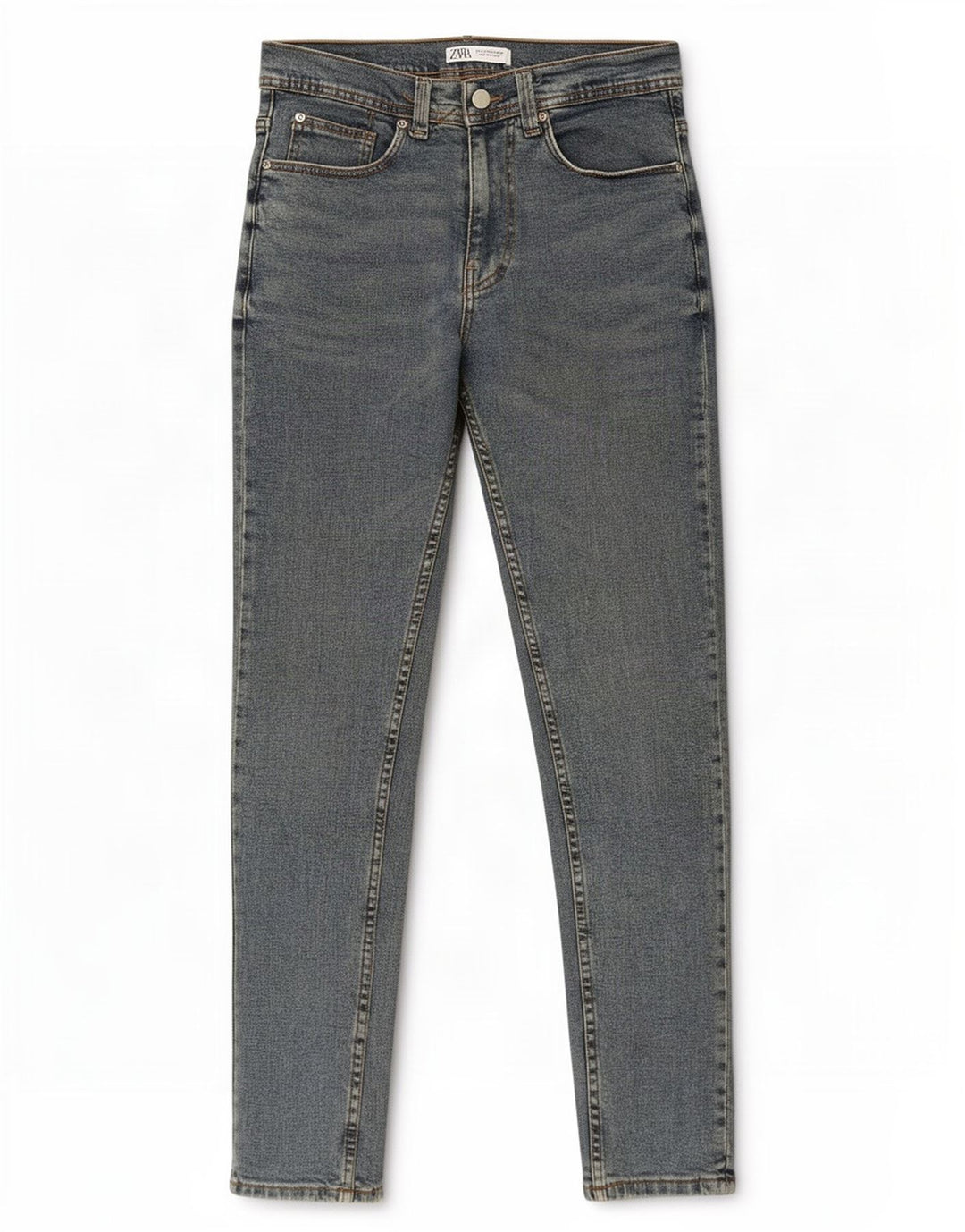 Jeans slim da donna Zara EU 42 Large W32 L30 Blu
