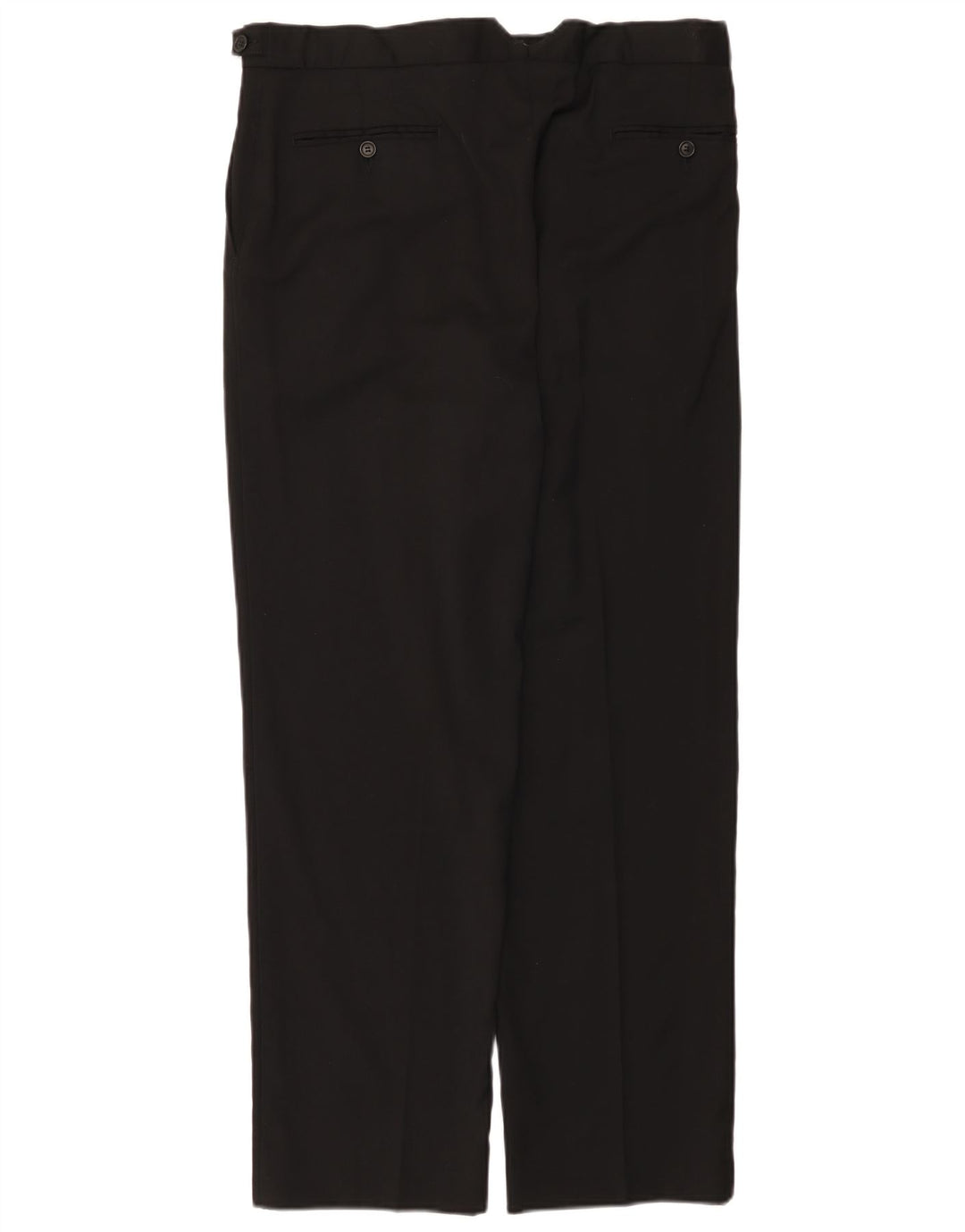 Pantaloni da abito dritti da uomo Marks & Spencer W34 L31 lana nera