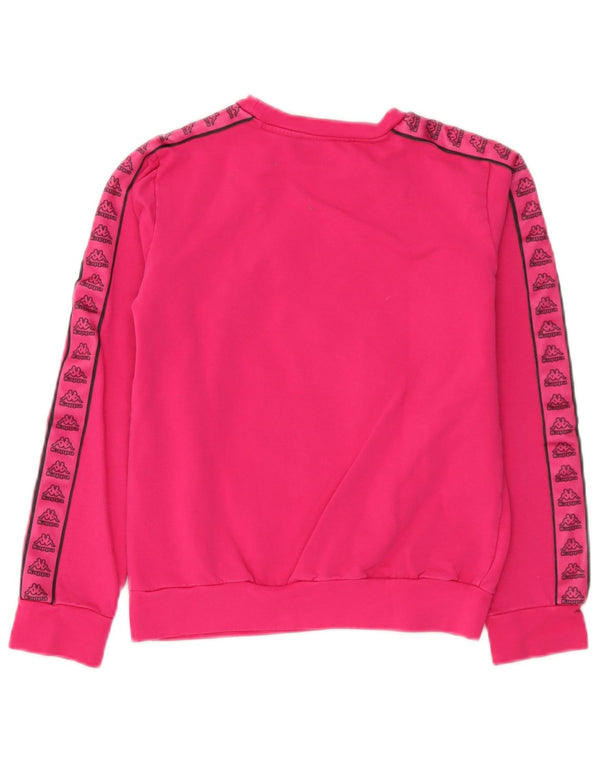 Felpa con grafica Kappa per ragazze 13-14 anni in cotone rosa