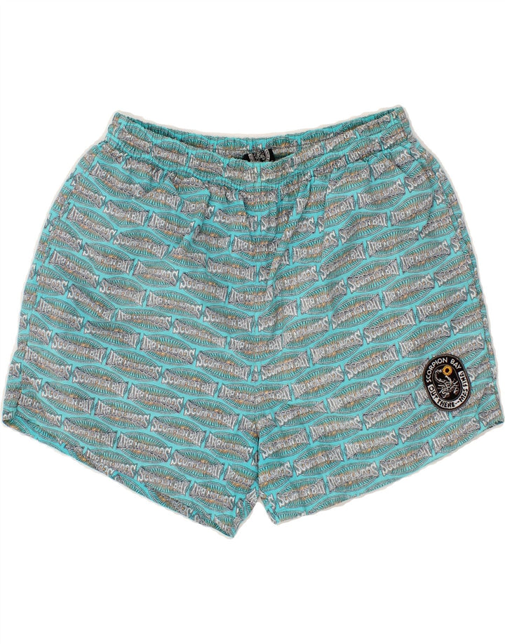 SCORPION BAY Mens Graphic Sport Shorts Medium Blue Vintage Scorpion Bay and Second-Hand Scorpion Bay from Messina Hembry 