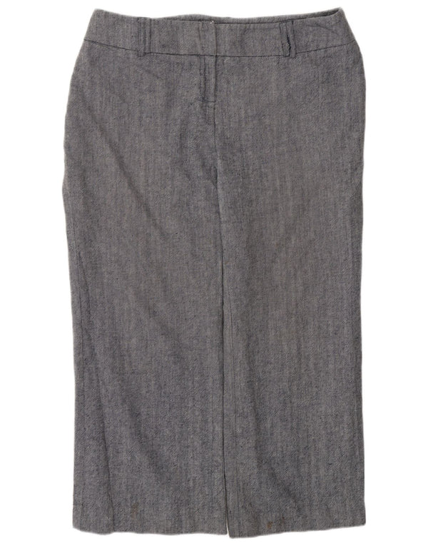 Pantaloni corti a vita alta da donna Marks & Spencer UK 16 Large W34 L26 Navy