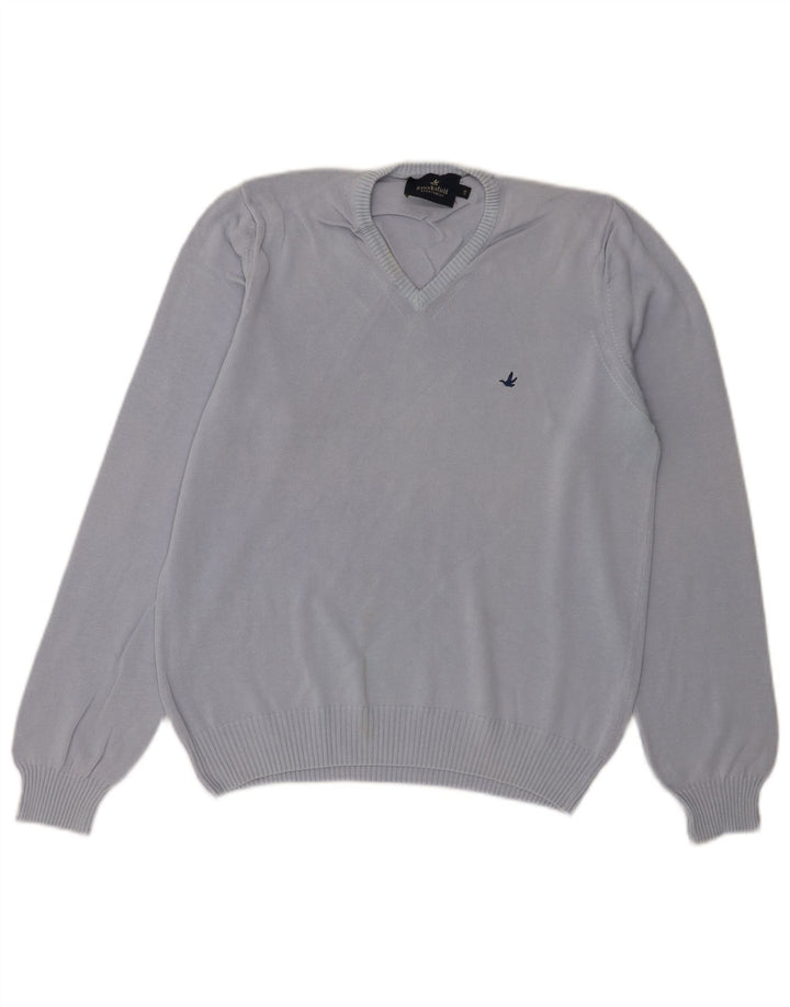 Maglione da donna con scollo a V Brooksfield IT 48 XL cotone blu