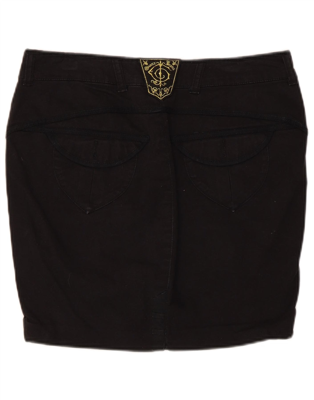 Minigonna da donna Guess W28 media in cotone nero