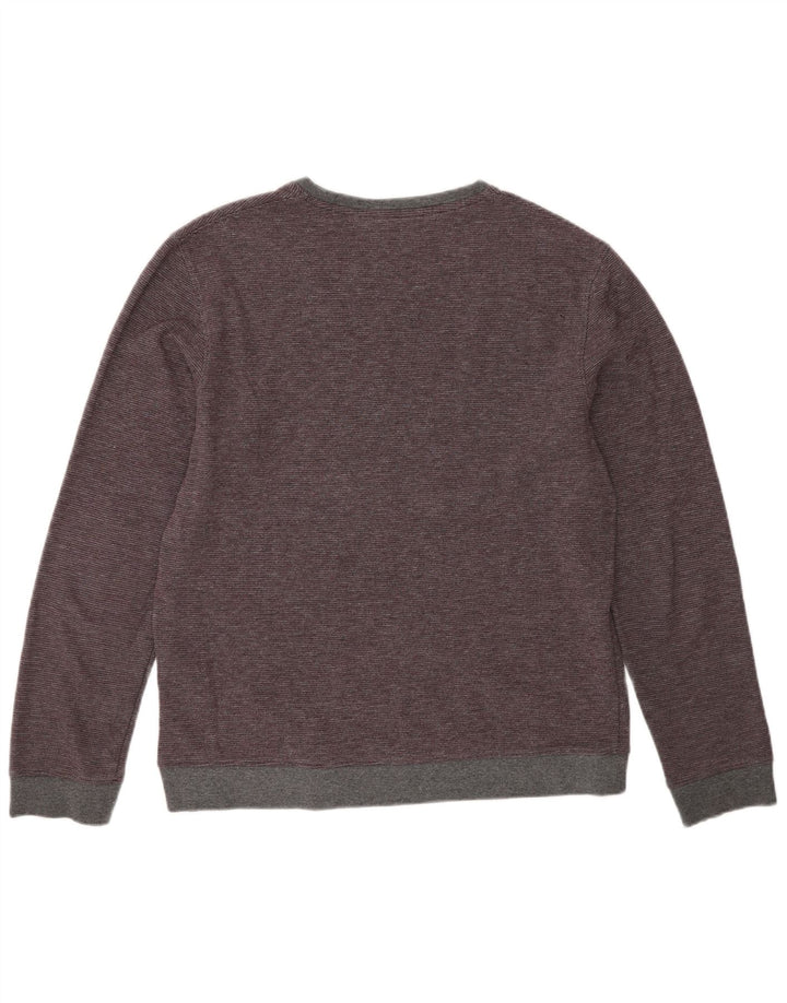Maglione maglione girocollo da uomo Ted Baker taglia 3 cotone bordeaux medio