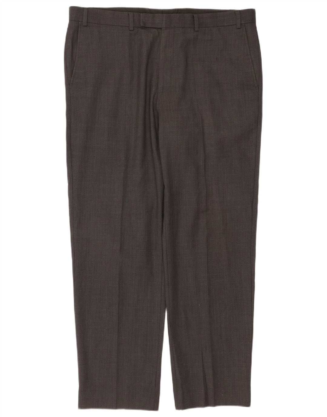 Pantaloni da abito affusolati da uomo Marks & Spencer W38 L31 poliestere grigio