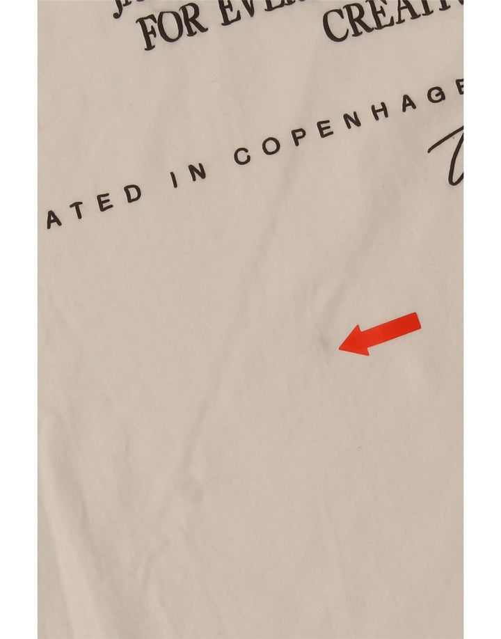 T-shirt grafica da uomo Jack & Jones Top in cotone bianco medio