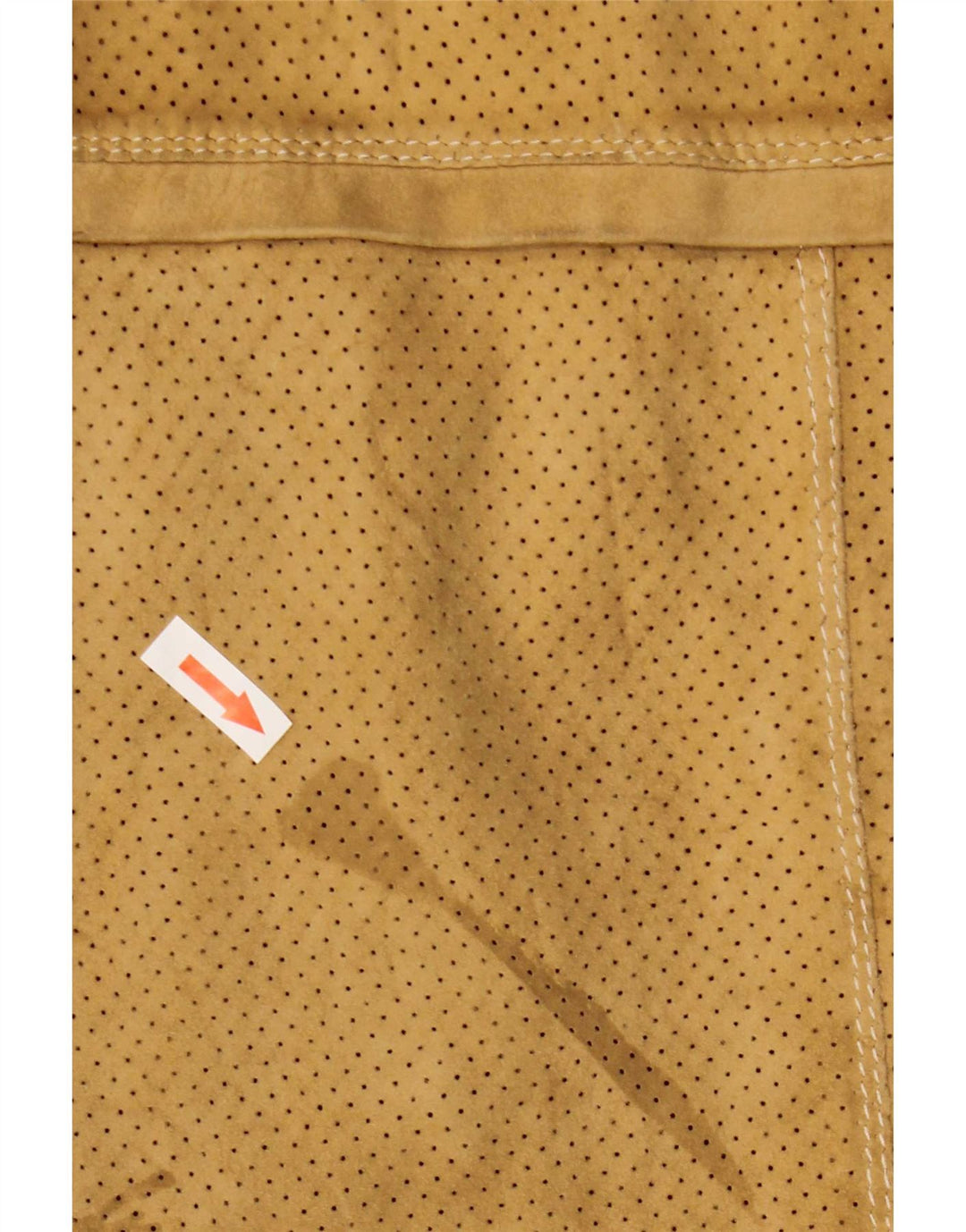 Giacca vintage in pelle scamosciata da uomo UK 34 XS Beige