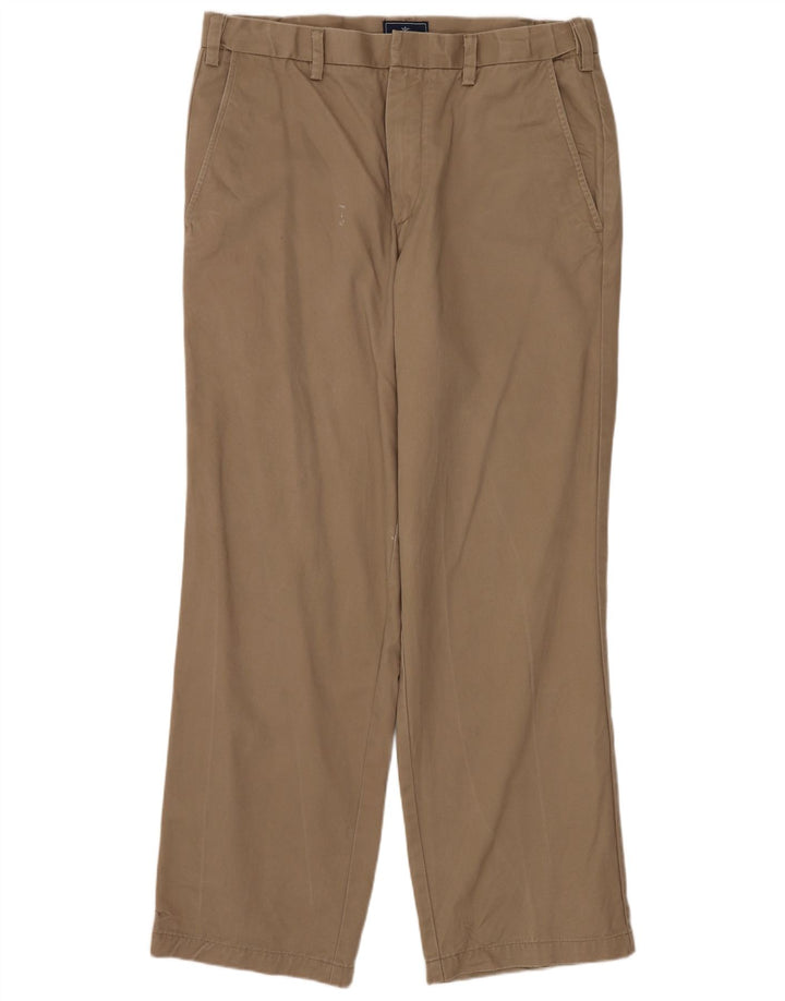 DOCKERS Pantaloni chino dritti da uomo vestibilità classica W33 L30 cotone beige