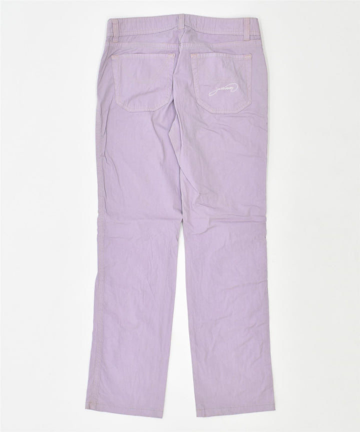 JECKERSON Womens Straight Casual Trousers W29 L29 Purple Cotton | Vintage | Thrift | Second-Hand | Used Clothing | Messina Hembry 