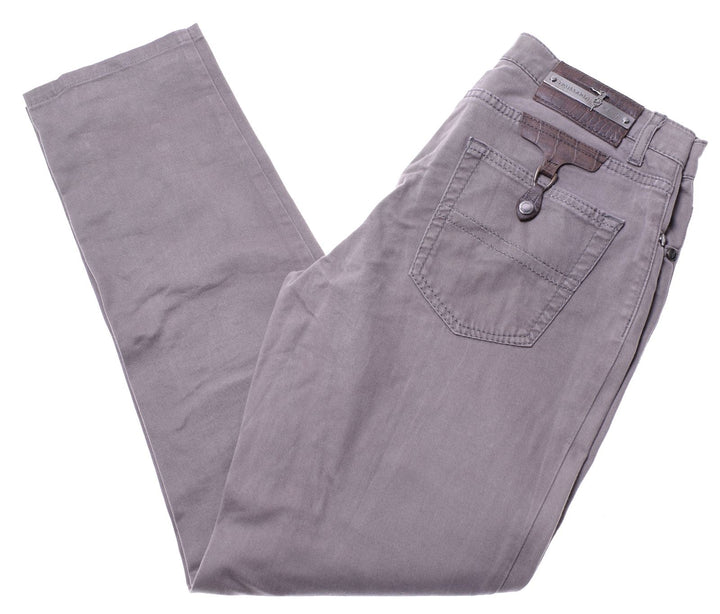 TRUSSARDI Womens Jeans W26 L26 Brown Cotton Super-skinny - Second Hand & Vintage Designer Clothing - Messina Hembry