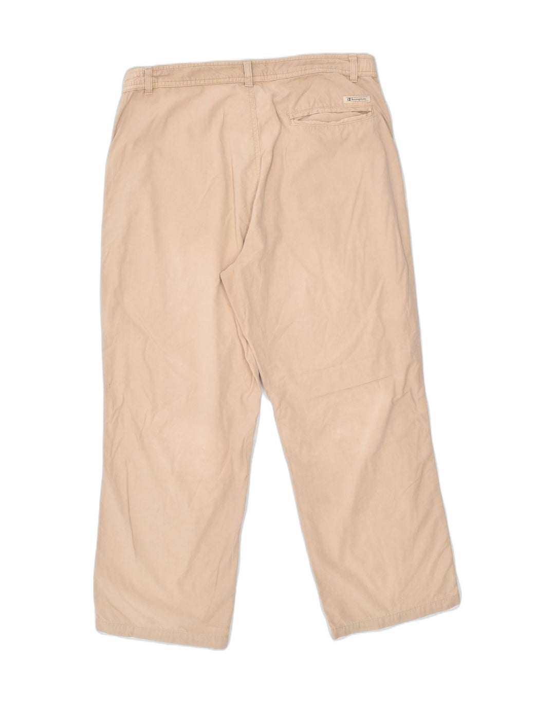 CHAMPION Mens Straight Casual Trousers Large W34 L26 Beige Cotton | Vintage | Thrift | Second-Hand | Used Clothing | Messina Hembry 